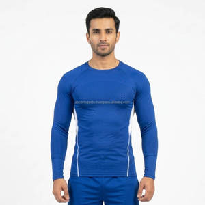 Long Sleeve <b>Men</b> <b>Compression</b> Sports <b>Shirt</b> Quick Dry Athletic Gym Base Layer Running Fitness Activewear OEM ODM Bulk Wholesale - Product Image 1