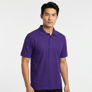 Chemise à manches courtes pour homme, couleur unie, décontractée, en coton tricoté, coupe classique, boutonnée, brodée, séchage rapide - Product Image 5