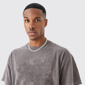 Camisetas de Algodón 100% Tejidas con Lavado Ácido para Hombre al por Mayor, Logotipo Personalizado, Transpirables y de Secado Rápido, Estilo Hip Hop Urbano - Product Image 6