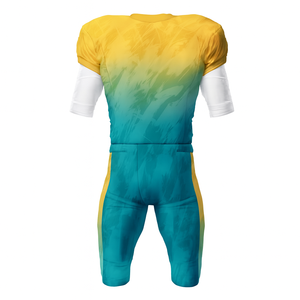 Uniforme de Fútbol Americano Personalizable para Hombre, Cuello en V, Manga Corta, Color Degradado, Jersey y Pantalón de Poliéster Ajustados que Absorben la Humedad - Product Image 2