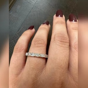 Luxury Radiant Cut Lab Grown <b>Diamond</b> <b>Ring</b> In 925 Sterling Silver For Women Perfect For Engagement Wedding And Anniversary Gift - Product Image 4