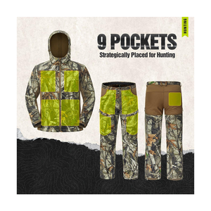 Men's Camouflage Softshell Hunting Suit Waterproof Windproof Full Sleeve Jacket and Pants Set Autumn Outdoor Wear - Product Image 5
