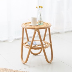 Mesa auxiliar de ratán sostenible para café y té, muebles de exterior y dormitorio, mesas de caña hechas a mano - Product Image 3