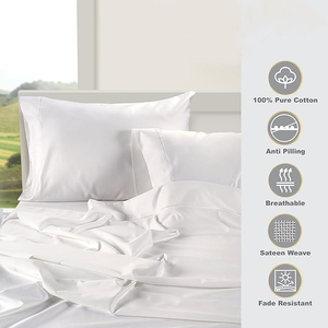 Sheets <b>Sets</b> for Bed Custom 4 Piece 100% Linen Solid Soft Flat Fitted Sheets <b>Sets</b> - Product Image 3