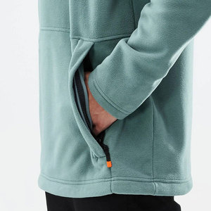 Sudadera con Capucha para Hombre, Color Verde Azulado, Corte Regular, Color Sólido, Informal, para Otoño, con Bolsillo - Product Image 6