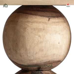 Table à manger en bois massif de style moderne biologique, base sculpturale unique, table en bois moderne faite à la main pour hôtel, villa, restaurant, mobilier - Product Image 5