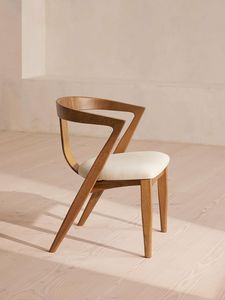 Modern Solid Wood <b>Dining</b> <b>Chair</b> Minimalist Upholstered Seat Scandinavian Style - Product Image 2
