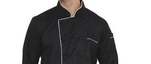 Men's <b>Black</b> Long Sleeve High Visibility with White Trim Cotton Workwear Restaurant Uniform Comfortable Fit - Product Image 4