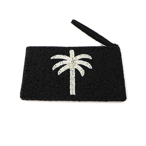 Pochette à Monnaie Brodée de Perles Motif Palmier Faite à la Main, Style Personnalisable, Vente Chaude à Prix de Gros pour Boutiques et Magasins - Product Image 2