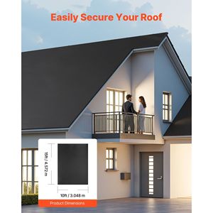 Membrana Impermeable de Caucho EPDM de 45 Mil, Rollo de 10 x 15 pies, Resistente a la Intemperie, Larga Vida Útil, Soporta Temperaturas Extremas - Product Image 3