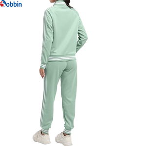 Ensemble de survêtement classique personnalisé pour femme, très populaire, pour le sport, à manches longues, tenue de gym unie 2-en-1 - Product Image 5
