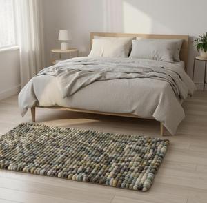 พรมขนสัตว์ทำมือ ลายแบบนามธรรม หนานุ่ม เป็นมิตรกับสิ่งแวดล้อม เหมาะสำหรับห้องนอน ห้องนั่งเล่น ตกแต่งบ้านสไตล์โมเดิร์น - Product Image 5