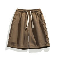Shorts en molleton French Terry avec logo 3D personnalisé, 100% coton respirant pour hommes