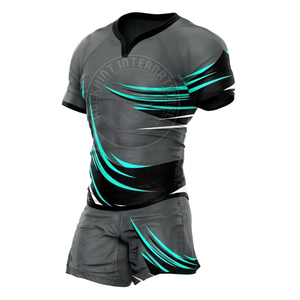 Tenue d'équipe de rugby pour hommes, ensemble de shorts en jersey de polyester léger et durable, idéal pour l'entraînement et les matchs compétitifs - Product Image 4