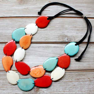 Collar con colgante de cuentas de resina personalizado al mejor precio de lujo para mujer, ropa de fiesta de boda a la moda, la mejor venta - Product Image 2