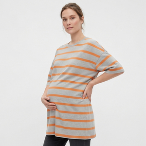 <b>Women</b> Nursing Maternity <b>T</b> <b>Shirts</b> 100% Cotton <b>Long</b> Maternity Tee <b>Shirt</b> Ladies Baggy Striped <b>Line</b> Maternity <b>Long</b> <b>T</b> <b>Shirts</b> <b>Women's</b> - Product Image 1