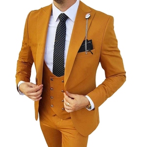 Traje de Lana Negro para Hombre de Tres Piezas, Corte Regular, Cuello de Solapa, Cierre de un Botón, Marca WARPRO INDUSTRY - Product Image 3