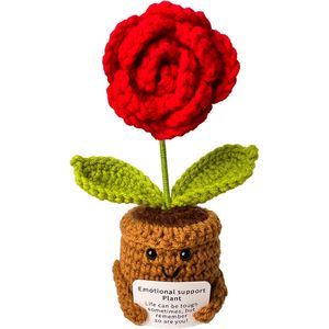 Fiori di Rosa all'Uncinetto, Piante e Fogliame Artificiali - Product Image 1