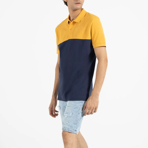 Polo décontracté uni de haute qualité avec logo personnalisé, polo décontracté à manches courtes de qualité supérieure, couleur unie, pour hommes - Product Image 4