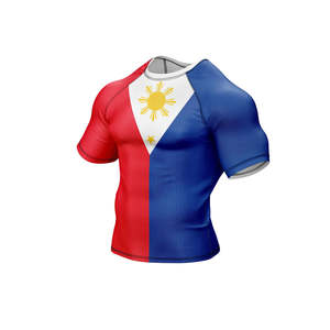 Custom Printed Breathable Quick Dry MMA BJJ Rash Guard Digital Print OEM Men Half <b>Sleeve</b> - Product Image 5
