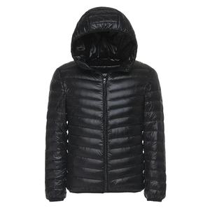 Veste à capuche décontractée pour hommes avec col montant léger de couleur unie et fermeture à glissière-pour la mode printemps automne hiver - Product Image 4
