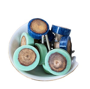 Perillas de puerta de cajón de resina y madera azul Perillas de mármol más vendidas con tamaño de forma de color personalizado Hecho en artículo DE LA India - Product Image 1