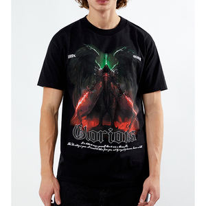 เสื้อยืดพิมพ์ลายตามสั่งทรงหลวมสไตล์ไฮสตรีท คุณภาพสูง ดีไซน์ใหม่ทันสมัย ผลิตจากโพลีเอสเตอร์ 100% สำหรับผู้ชาย สวมใส่สบายๆ - Product Image 1