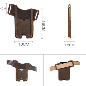 Men Leather Phone Holster Universal Case Waist <strong>Bag</strong> Purse with Belt Hole for 6.7inch <strong>Smartphone</strong> - Product Image 6