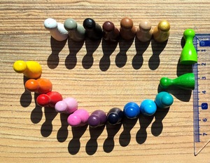 ILAHI's Colored Wooden Pawns Eco-Friendly Antique Design Wooden - Product Image 5