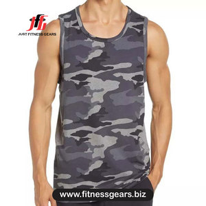 JUST FITNESS GEARS Débardeur pour homme en coton 100% bleu uni, séchage rapide, col rond, tricoté, 220g - Product Image 6