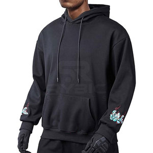 Sweat à capuche en tissu polaire à motif personnalisé, broderie pour homme, vêtements urbains confortables pour hommes, vente chaude en stock - Product Image 5
