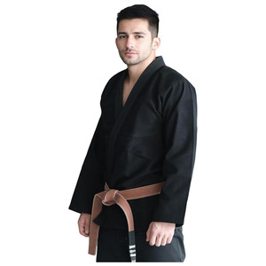 ชุดยูโดบราซิลเลี่ยนยิวยิตสู MMA Gi น้ำหนักเบา ระบายอากาศได้ดี แห้งเร็ว 240 กรัม สำหรับทุกเพศ 100% ผ้าฝ้าย สีดำ - Product Image 3