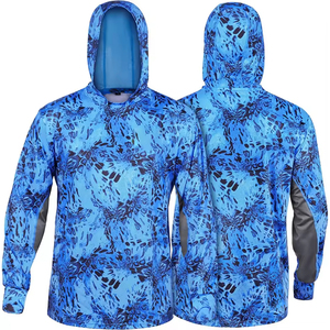 Camiseta Deportiva con Capucha Sublimada Personalizada con Orificios para los Pulgares, Camiseta de Pesca de Manga Larga, Transpirable, de Secado Rápido, con Protección UV, Ropa Deportiva - Product Image 1