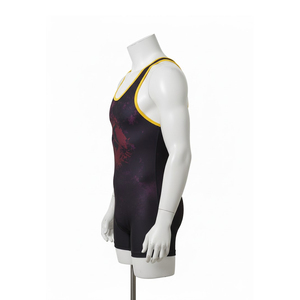 Customized Color Plain High Quality Spandex/Nylon Wrestling Singlet with Custom Logo Sportswear Uniform - Product Image 3