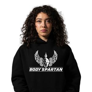 Sudadera con Capucha Negra para Mujer, de Manga Larga, Forro Polar, Informal, para Gimnasio, Ejercicio, Ropa Deportiva, Suave y Cómoda, con Bolsillo Tipo Canguro - Product Image 2