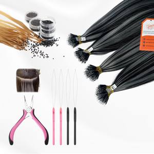 Punta plana de queratina, extremo grueso, venta al por mayor, extensión de cabello humano 100%, Punta Plana U Nano I, cabello europeo, fusión caliente, Unión de cabello - Product Image 4