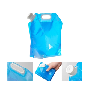 Sac de pochette de stockage de liquide en plastique bleu à poignée portable personnalisée 2.5/5/10 litres avec bec T & T fournisseur d'emballage Vietnam - Product Image 3
