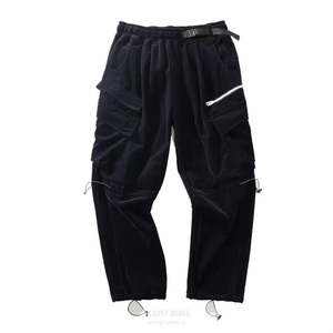Glory Zone Custom Wholesale Corduroy Nylon Wind <b>Track</b> Jogger Cargo Pants Streetwear Casual Loose Fit <b>Trousers</b> For Unisex Wear - Product Image 3