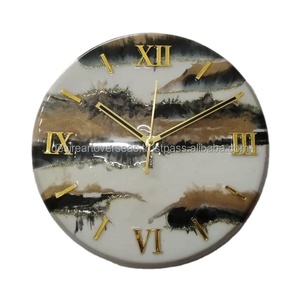 Hermoso Reloj de pared hecho a mano personalizado, resina epoxi única, decoración del hogar, patrón de animales hecho a mano, reloj de estilo de amor - Product Image 2