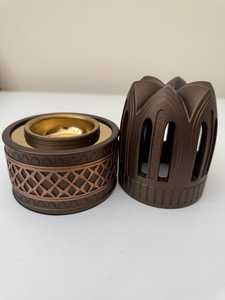 Modern Wooden Bakhoor Burner <b>Box</b> <b>with</b> <b>Decorative</b> <b>Lid</b> Brass Insert Arabic Incense Holder for Majlis Decoration for All-Season Use - Product Image 5