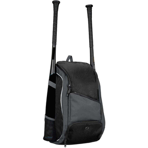 Mochila de Béisbol con Soporte para Bates, Diseño Resistente en Gris y Negro con Patrón Sólido para Entrenamiento - Product Image 2