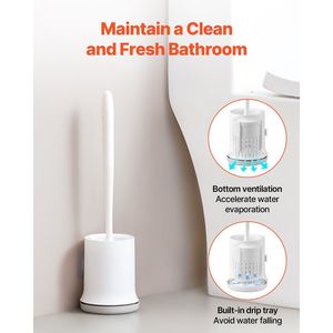 Set di scopino e supporto per pulizia profonda con manico in PP per uso bagno - Product Image 5
