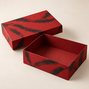 Caja con Tapa y Base Abstractas de Cerezo Personalizadas para Empaque de Set de Rituales de Belleza - Product Image 2