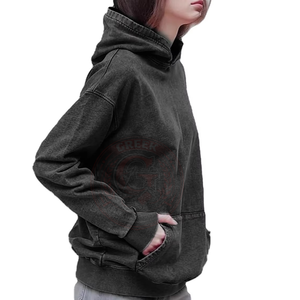 Sudadera con Capucha Extra Grande de Algodón Grueso Lavado para Mujer, con Estilo Vintage para Ropa Casual - Product Image 3