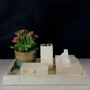 Brûleur d'encens en bois avec incrustation de nacre et couvercle en acrylique pour les cadeaux du Ramadan et de l'Aïd, Mukhbara décoratif, nouvelles arrivées - Product Image 3