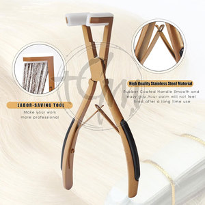 Kit de herramientas avanzadas para extensiones de cabello con alicates, aguja de gancho, cuentas, hilo y clips para uso en instalación de extensiones en salones de belleza. - Product Image 2