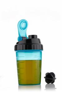 Botella Deportiva con Tapa Abatible y Bola Mezcladora, Libre de BPA, de Plástico, para Gimnasio y Uso al Aire Libre - Product Image 3