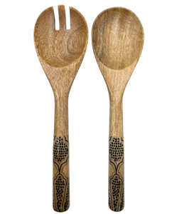 Elegante Juego de Cuchara y Tenedor para Ensalada de Madera, 2 Piezas, con Mango Esmaltado, Decoración de Mesa para Bodas, Hogar y Restaurantes - Product Image 4
