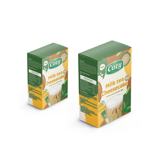 กล่องกระดาษสองชั้นสำหรับใส่ชาและชีสเค้กชาแบบแปลกใหม่กล่องใส่ชา - Product Image 1