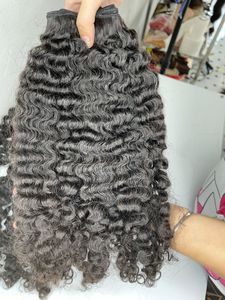 Venta al por mayor vietnamita birmano rizo paquetes de cabello humano 100g/paquete birmano rizo extensiones de cabello humano 3 paquetes actualización 10A - Product Image 2